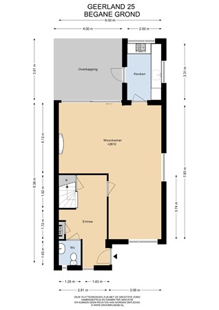 Floorplan - Geerland 25, 1433 JL Kudelstaart